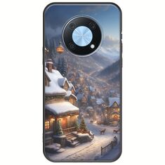 Cozy Christmas Village Huawei Nova Y90 Black TPU (Μαύρη Σιλικόνη)