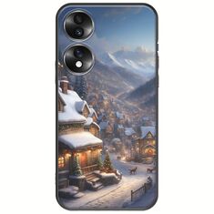 Cozy Christmas Village Honor 70 5G Black TPU (Μαύρη Σιλικόνη)