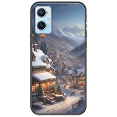 Cozy Christmas Village Oppo A96 4G Black TPU (Μαύρη Σιλικόνη)