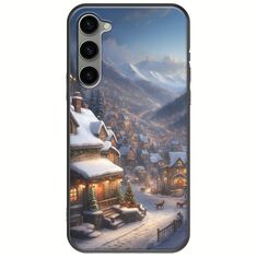 Cozy Christmas Village Samsung Galaxy S23 5G Black TPU (Μαύρη Σιλικόνη)