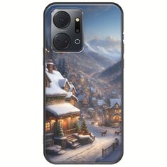 Cozy Christmas Village Honor X7a Black TPU (Μαύρη Σιλικόνη)