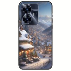 Cozy Christmas Village Realme C55 Black TPU (Μαύρη Σιλικόνη)