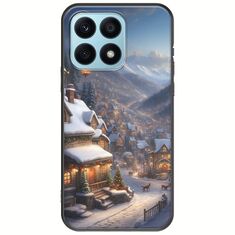 Cozy Christmas Village Honor X8a Black TPU (Μαύρη Σιλικόνη)