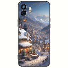 Cozy Christmas Village Nothing Phone (2) Black TPU (Μαύρη Σιλικόνη)