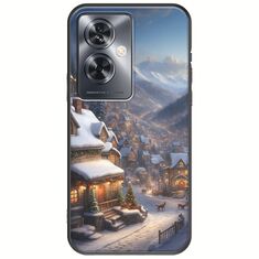 Cozy Christmas Village Oppo A79 5G Black TPU (Μαύρη Σιλικόνη)