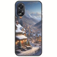 Cozy Christmas Village Oppo A18 4G Black TPU (Μαύρη Σιλικόνη)