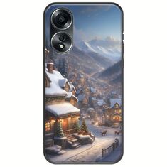 Cozy Christmas Village Oppo A78 5G Black TPU (Μαύρη Σιλικόνη)