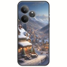 Cozy Christmas Village Realme GT 6 5G Black TPU (Μαύρη Σιλικόνη)