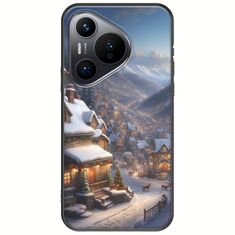 Cozy Christmas Village Huawei Pura 70 Black TPU (Μαύρη Σιλικόνη)