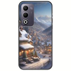 Cozy Christmas Village Oppo A5 4G/5G Black TPU (Μαύρη Σιλικόνη)