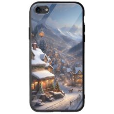 Cozy Christmas Village iPhone 7 Groove TPU (Tempered Glass και TPU)