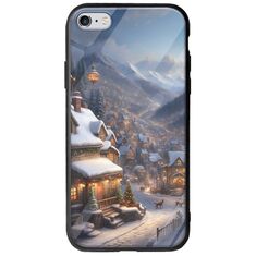Cozy Christmas Village iPhone 6/6s Groove TPU (Tempered Glass και TPU)