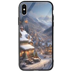 Cozy Christmas Village iPhone XS Max Groove TPU (Tempered Glass και TPU)