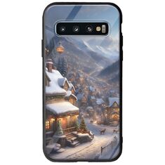 Cozy Christmas Village Samsung Galaxy S10 Groove TPU (Tempered Glass και TPU)