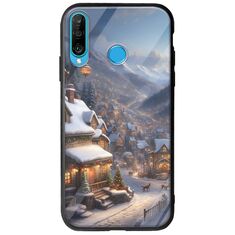 Cozy Christmas Village Huawei P30 Lite Groove TPU (Tempered Glass και TPU)