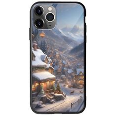 Cozy Christmas Village iPhone 11 Pro Max Groove TPU (Tempered Glass και TPU)