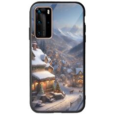 Cozy Christmas Village Huawei P40 Pro Groove TPU (Tempered Glass και TPU)