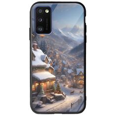 Cozy Christmas Village Samsung Galaxy A41 Groove TPU (Tempered Glass και TPU)
