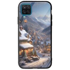 Cozy Christmas Village Samsung Galaxy A12 Groove TPU (Tempered Glass και TPU)
