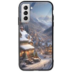 Cozy Christmas Village Samsung Galaxy S21 Plus Groove TPU (Tempered Glass και TPU)