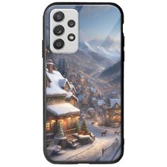 Cozy Christmas Village Samsung Galaxy A32 5G Groove TPU (Tempered Glass και TPU)