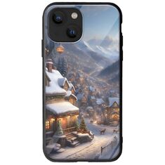 Cozy Christmas Village iPhone 13 mini Groove TPU (Tempered Glass και TPU)