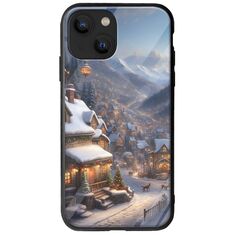 Cozy Christmas Village iPhone 13  Groove TPU (Tempered Glass και TPU)
