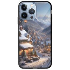 Cozy Christmas Village iPhone 13 Pro Groove TPU (Tempered Glass και TPU)