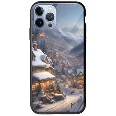 Cozy Christmas Village iPhone 12 Pro Groove TPU (Tempered Glass και TPU)