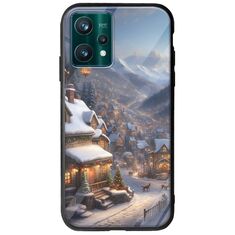 Cozy Christmas Village Realme 9 Pro Groove TPU (Tempered Glass και TPU)