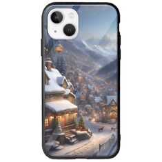 Cozy Christmas Village iPhone 14 Groove TPU (Tempered Glass και TPU)