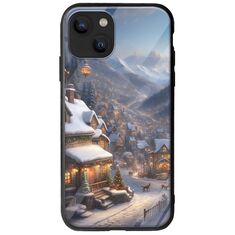 Cozy Christmas Village iPhone 14 Plus Groove TPU (Tempered Glass και TPU)