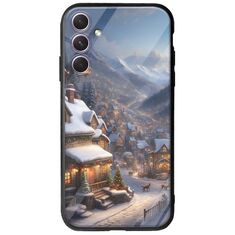 Cozy Christmas Village Samsung Galaxy A14 5G Groove TPU (Tempered Glass και TPU)
