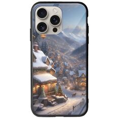 Cozy Christmas Village iPhone 16 Pro Groove TPU (Tempered Glass και TPU)