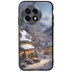Cozy Christmas Village OnePlus 13R 5G Groove TPU (Tempered Glass και TPU)