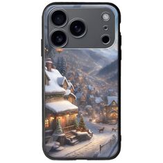 Cozy Christmas Village iPhone 17 Pro Groove TPU (Tempered Glass και TPU)