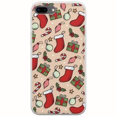 Cute Xmas iPhone 7 Plus Flexible TPU (Διάφανη Σιλικόνη)