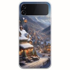 Cozy Christmas Village Samsung Galaxy Z Flip 4 5G Flexible TPU (Διάφανη Σιλικόνη)