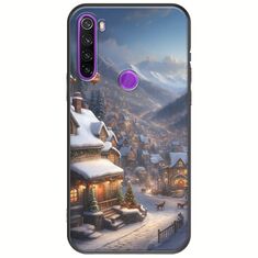 Cozy Christmas Village Xiaomi Redmi Note 8 Black TPU (Μαύρη Σιλικόνη)