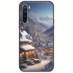 Cozy Christmas Village Xiaomi Redmi Note 8T Black TPU (Μαύρη Σιλικόνη)
