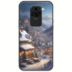 Cozy Christmas Village Xiaomi Redmi Note 9 Black TPU (Μαύρη Σιλικόνη)