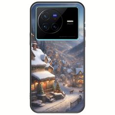 Cozy Christmas Village Vivo X80 Black TPU (Μαύρη Σιλικόνη)