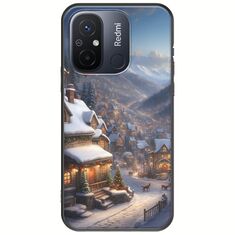 Cozy Christmas Village Xiaomi Redmi 12C Black TPU (Μαύρη Σιλικόνη)