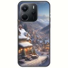Cozy Christmas Village Xiaomi Redmi Note 14 4G Black TPU (Μαύρη Σιλικόνη)