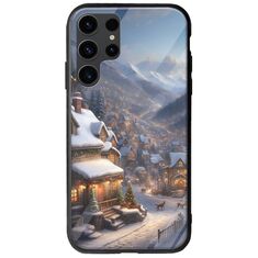 Cozy Christmas Village Samsung Galaxy S23 Ultra 5G Groove TPU (Tempered Glass και TPU)