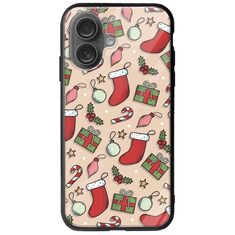Cute Xmas iPhone 16 Plus Groove TPU (Tempered Glass και TPU)