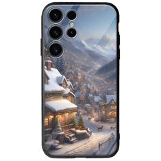 Cozy Christmas Village Samsung Galaxy S25 Ultra 5G Groove TPU (Tempered Glass και TPU)