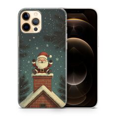 Χριστουγεννιάτικη θήκη κινητού Chimney Santa με σχέδιο Αγίου Βασίλη