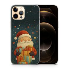 Χριστουγεννιάτικη θήκη κινητού North Pole Gifts με Άγιο Βασίλη και χριστουγεννιάτικα δώρα
