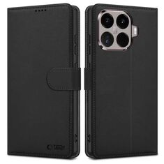 Tech Protect Xiaomi 15T Pro Wallet Case Black front view